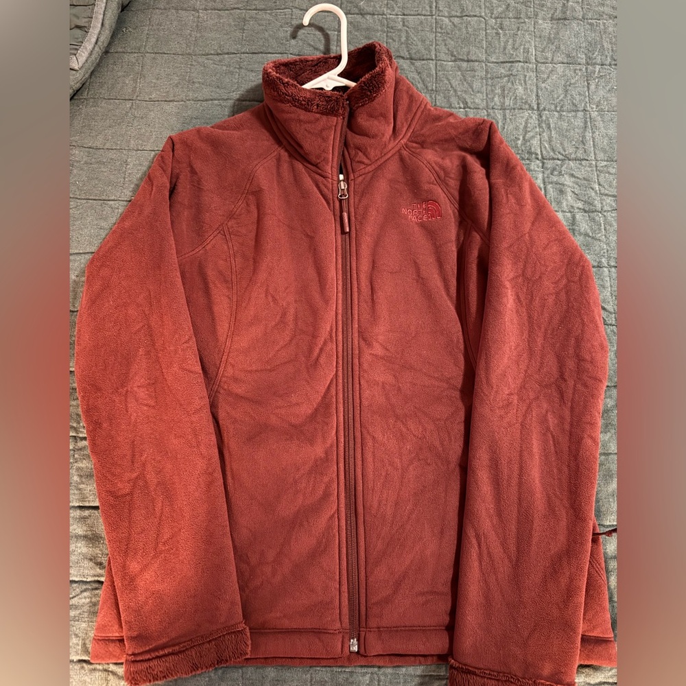 The North Face Red Ski Snow Jacket Full Zip Fleece